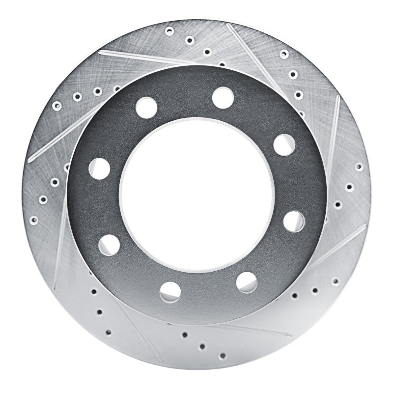 DFC 21-25 Chevrolet Express 4500 Rear Right Drilled & Slotted Silver Brake Rotor