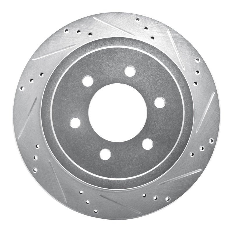 DFC 04-11 Ford F-150 4WD Rear Right Drilled & Slotted Silver Brake Rotor
