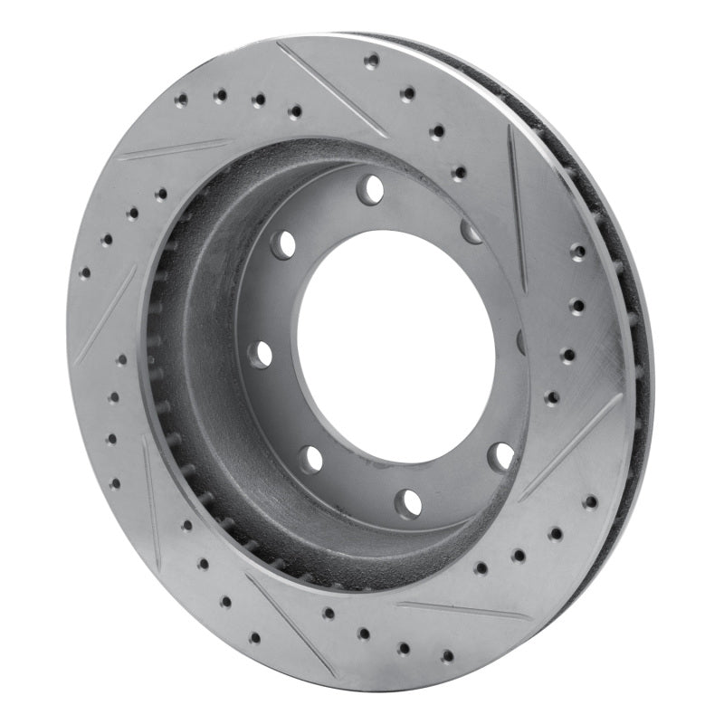 R1 73-93 Dodge B300 Van (71-74) / B300 (75-80) Front Left Drilled & Slotted Silver Brake Rotor