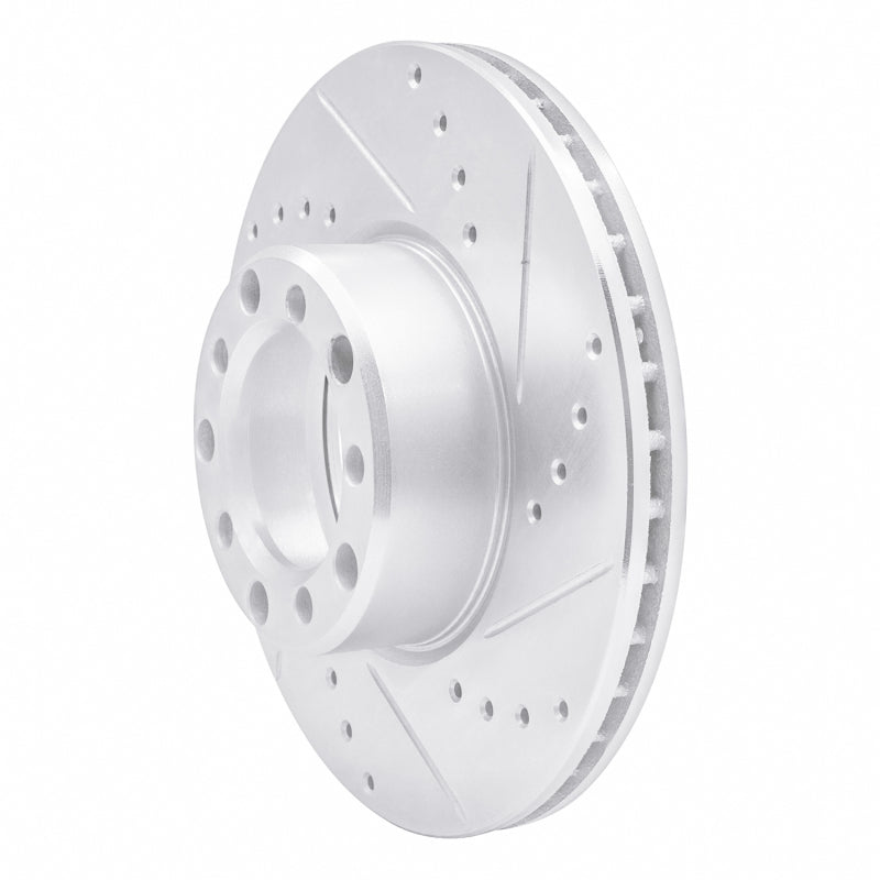 R1 72-74 Mercedes-Benz 350SL Front Right Drilled & Slotted Silver Brake Rotor