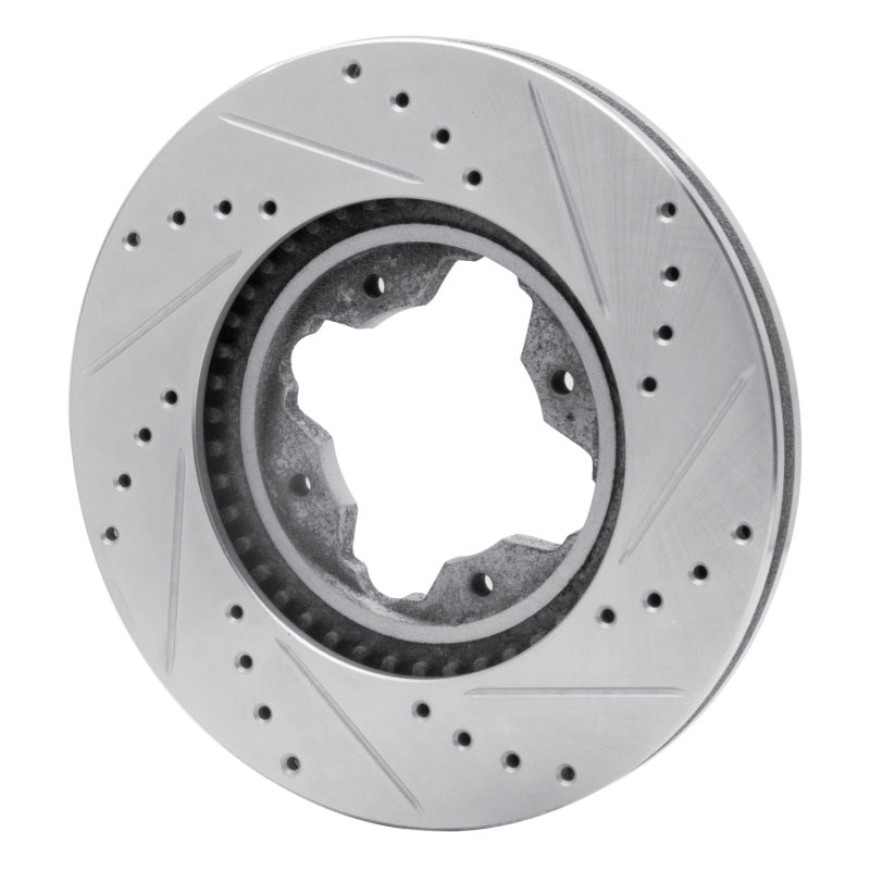 DFC 91-97 Acura CL Front Left Drilled & Slotted Silver Brake Rotor