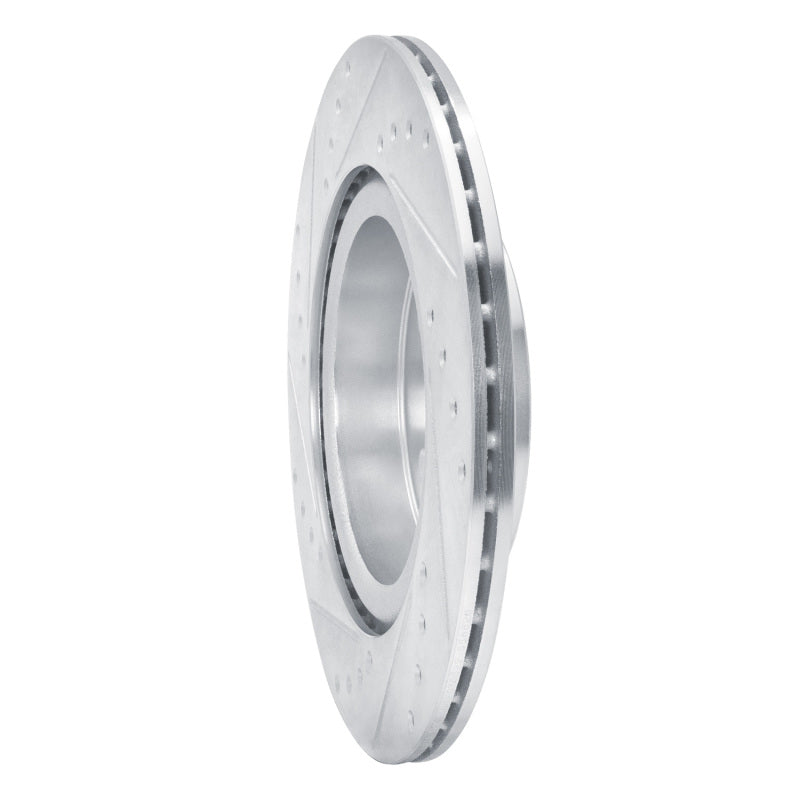DFC 19-24 Infiniti QX50 Rear Right Drilled & Slotted Silver Brake Rotor