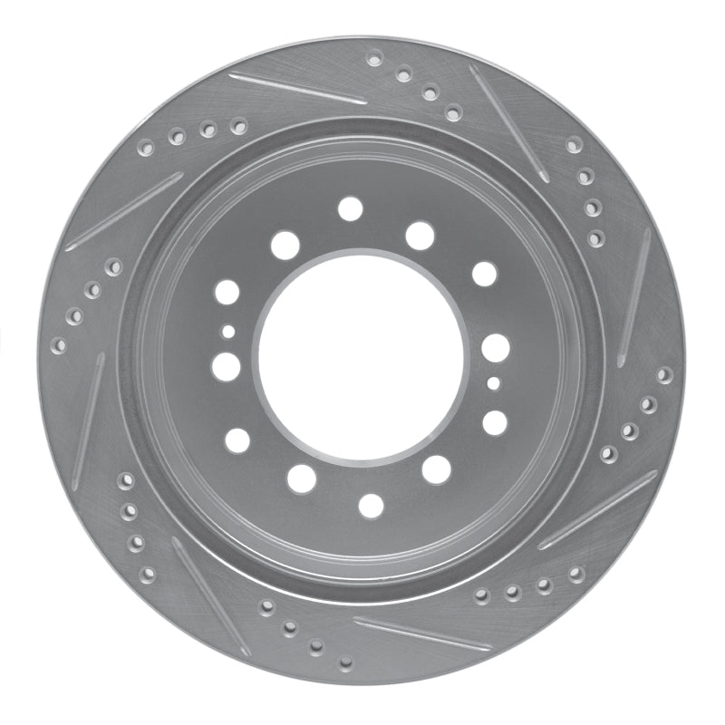 DFC 01-09 Lexus GX470 Rear Left Drilled & Slotted Silver Brake Rotor