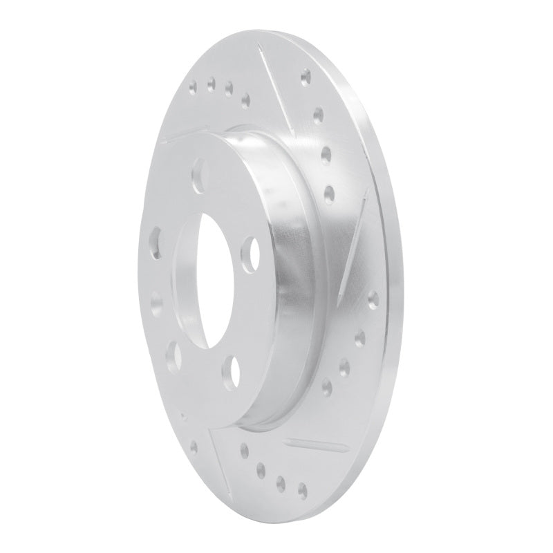 R1 01-06 Audi TT Quattro Rear Right Drilled & Slotted Silver Brake Rotor