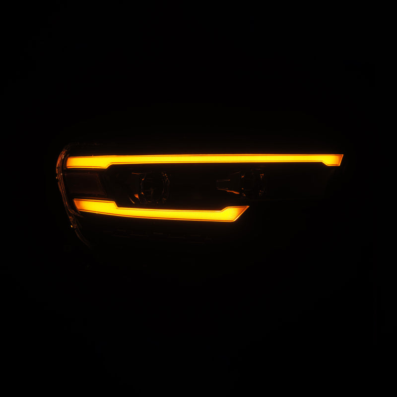 AlphaRex 25-26 Dodge Ram 1500 Luxx LED Proj Headlights -Black w/Activ Lit/ Seq Signal/Switchbk DRL