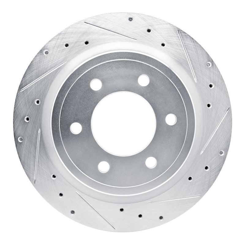 DFC 21-25 Ford Expedition Rear Right Drilled & Slotted Silver Brake Rotor