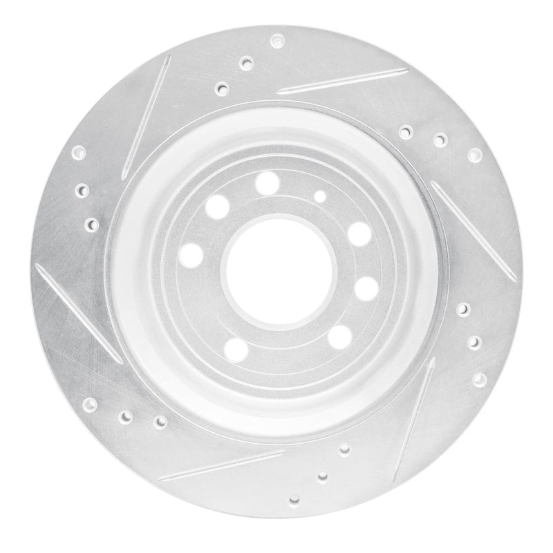 R1 03-11 Cadillac BLS (Mexico) Rear Right Drilled & Slotted Silver Brake Rotor