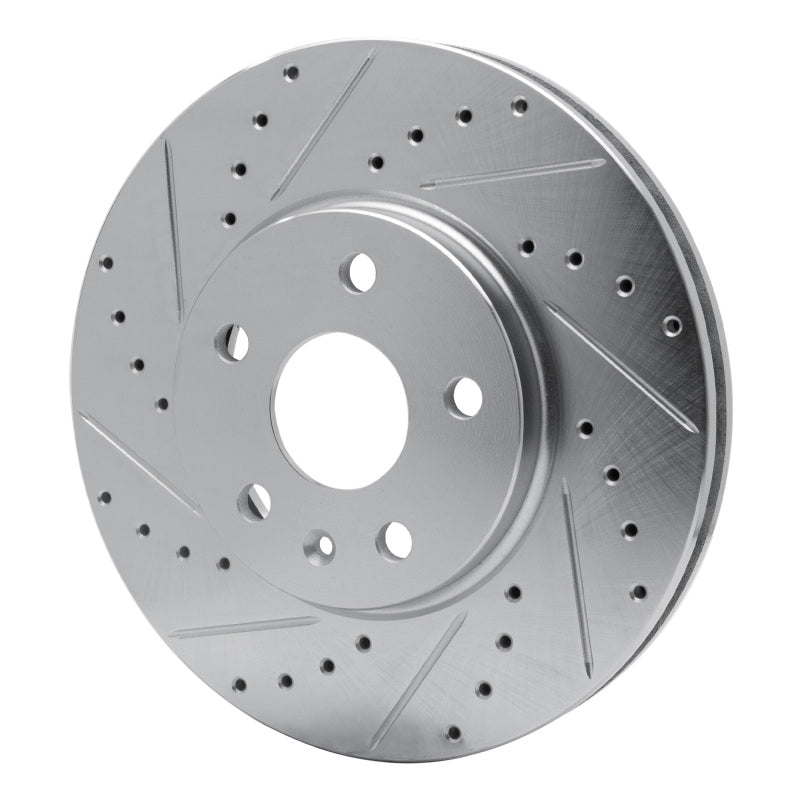 DFC 08-14 Cadillac CTS Front Left Drilled & Slotted Silver Brake Rotor