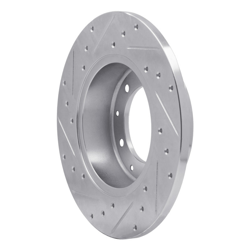 DFC 74-16 Land Rover Defender 90 Rear Right Drilled & Slotted Silver Brake Rotor