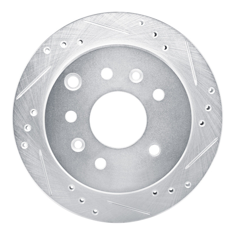 R1 90-91 Mazda 929 Rear Right Drilled & Slotted Silver Brake Rotor