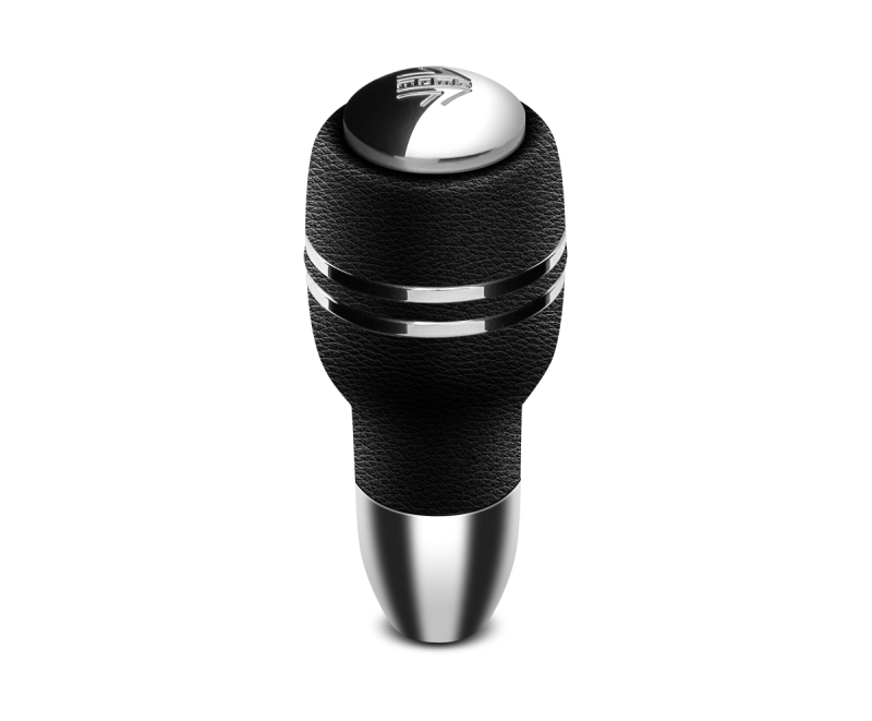Momo Automatico Shift Knob - Black Leather, Chrome Insert