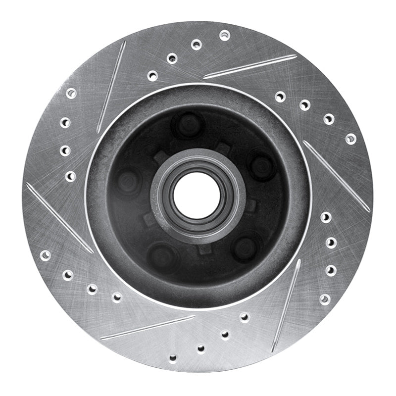 DFC 78-90 Buick Electra Front Right Drilled & Slotted Silver Brake Rotor
