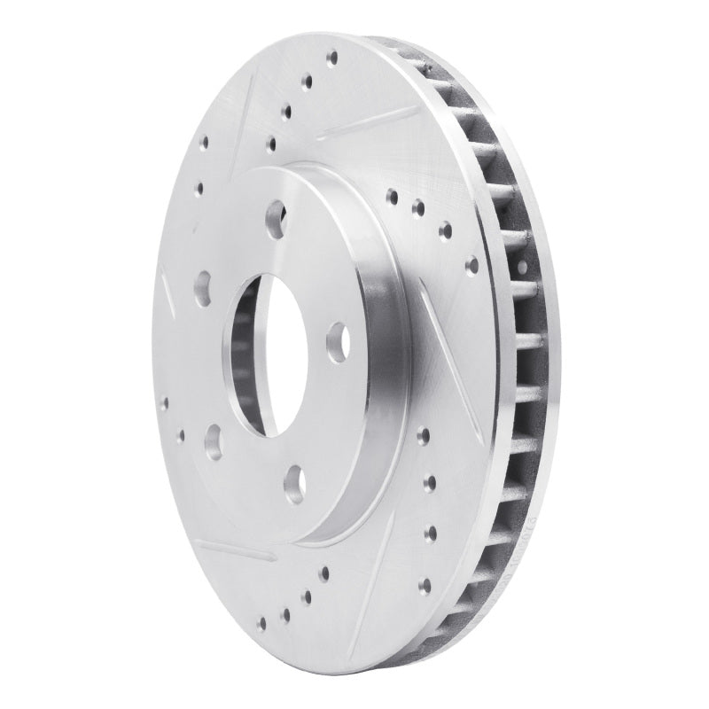 R1 90-97 Buick Park Avenue Front Left Drilled & Slotted Silver Brake Rotor