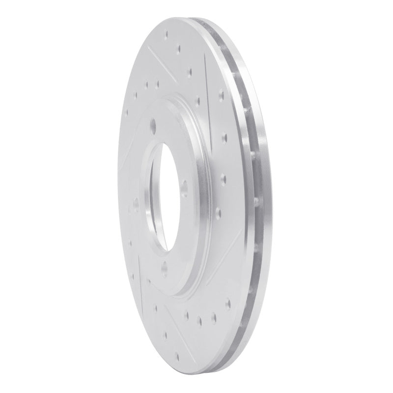 R1 81-82 Toyota Cressida Front Right Drilled & Slotted Silver Brake Rotor