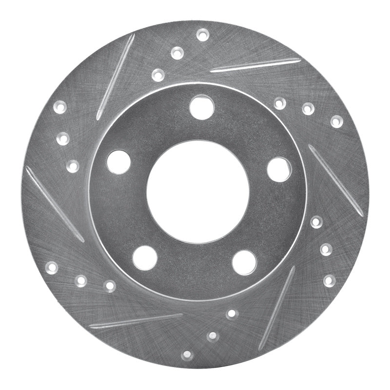 DFC 80-91 Audi 5000S Rear Left Drilled & Slotted Silver Brake Rotor