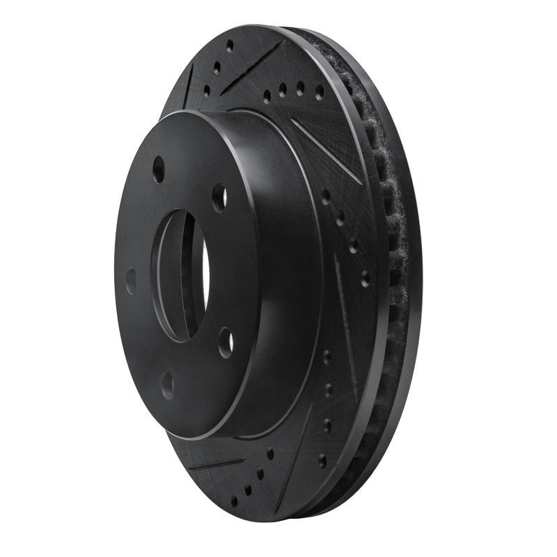 R1 00-02 Dodge Ramcharger (Mexico) Front Left Drilled & Slotted Black Brake Rotor