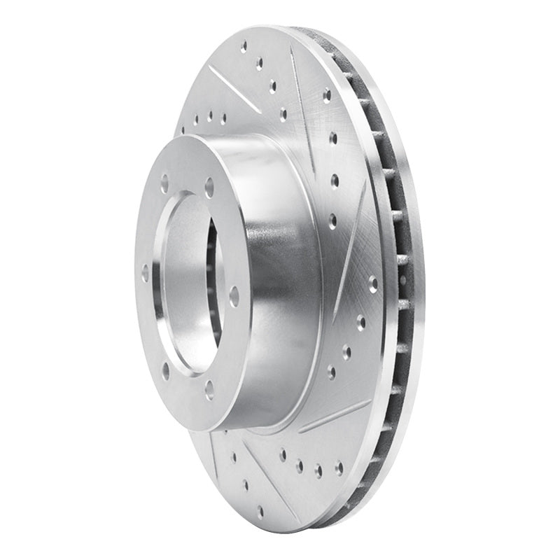 DFC 91-98 Toyota T100 Front Right Drilled & Slotted Silver Brake Rotor