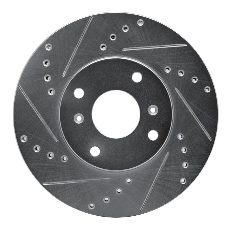 DFC 98-99 Acura CL Front Left Drilled & Slotted Silver Brake Rotor