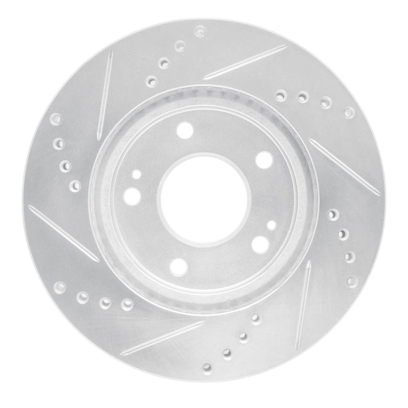 DFC 00-24 Chrysler Sebring Front Right Drilled & Slotted Silver Brake Rotor
