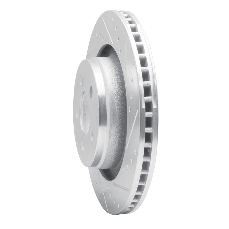 R1 11-12 Jeep Liberty Front Right Drilled & Slotted Silver Brake Rotor
