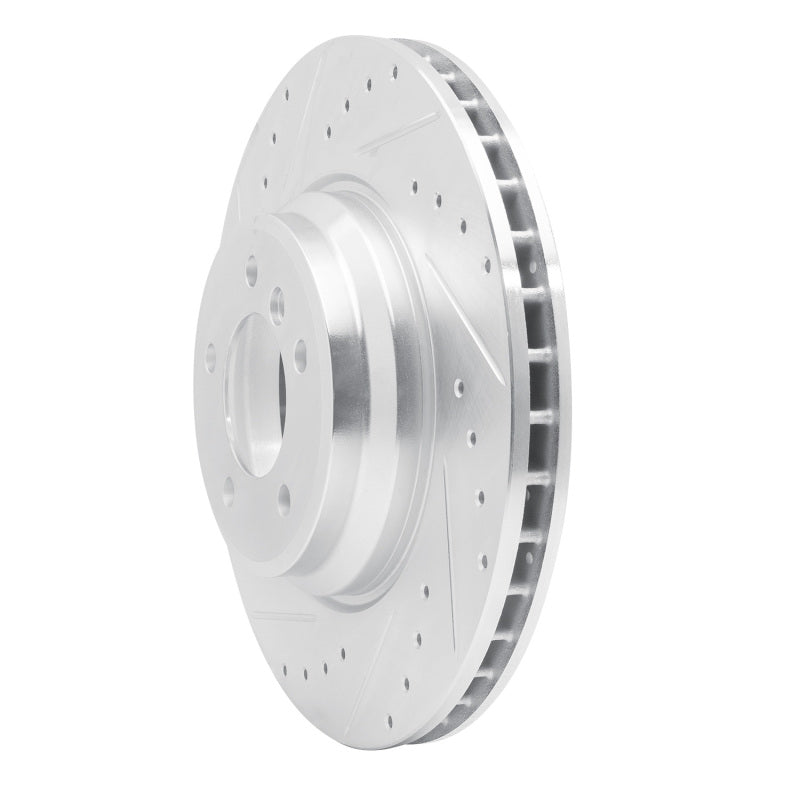 DFC 07-15 BMW 335xi Front Left Drilled & Slotted Silver Brake Rotor