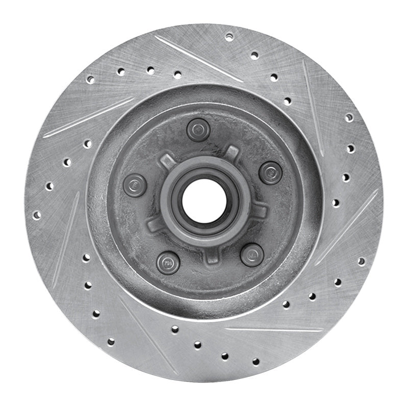 R1 77-95 Buick Riviera Front Left Drilled & Slotted Silver Brake Rotor