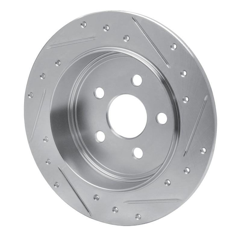 R1 95-03 Chrysler PT Cruiser Rear Left Drilled & Slotted Silver Brake Rotor