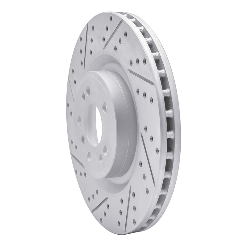 R1 13-19 Mercedes-Benz GL350 Front Left Drilled & Slotted Geo-Carbon Rotor