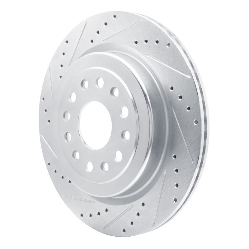 DFC 19-25 Ram 1500 Rear Left Drilled & Slotted Silver Brake Rotor