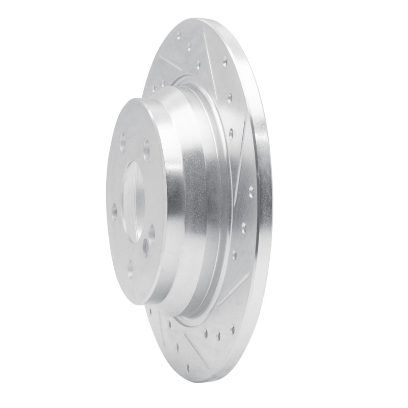 R1 07-13 Mercedes-Benz CL550 Rear Right Drilled & Slotted Silver Brake Rotor