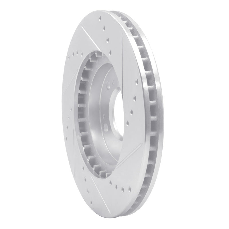 R1 04-11 Mitsubishi Grandis (Mexico) Front Left Drilled & Slotted Silver Brake Rotor
