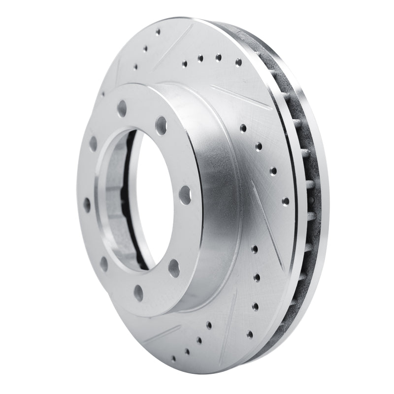 R1 77-00 Chevrolet V30 & V3500 Pickup Front Left Drilled & Slotted Silver Brake Rotor