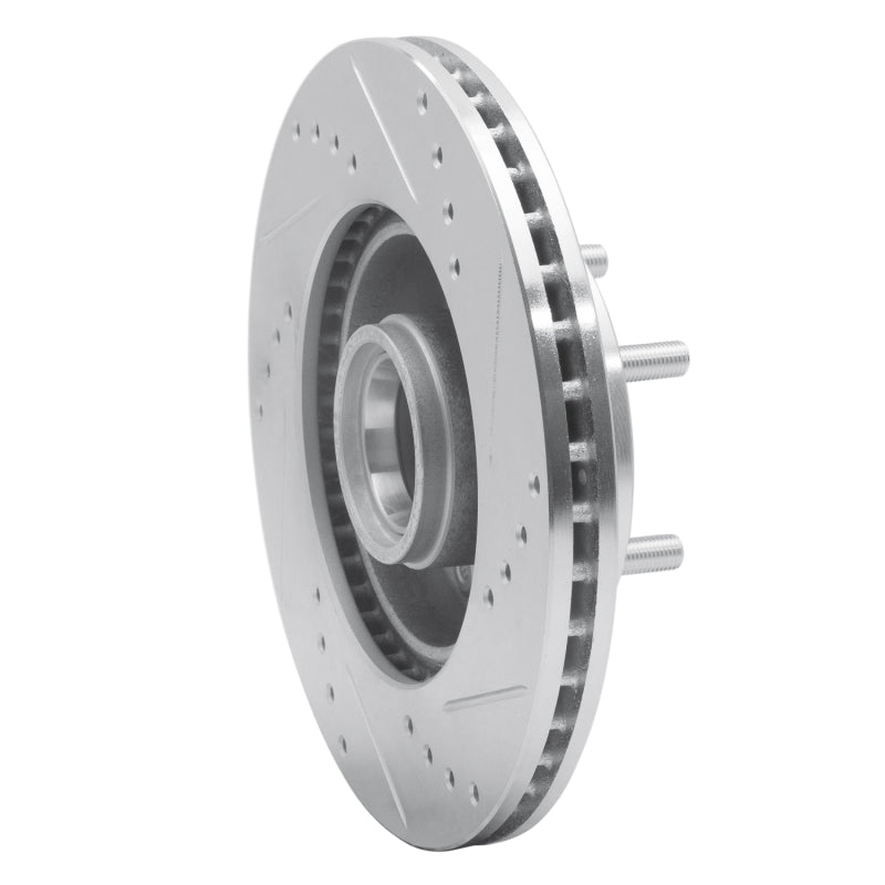 DFC 82-87 Volvo 740/745/760 Series Front Left Drilled & Slotted Silver Brake Rotor