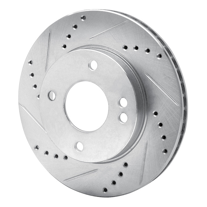 DFC 07-17 Nissan Tiida (Mexico) Front Left Drilled & Slotted Silver Brake Rotor