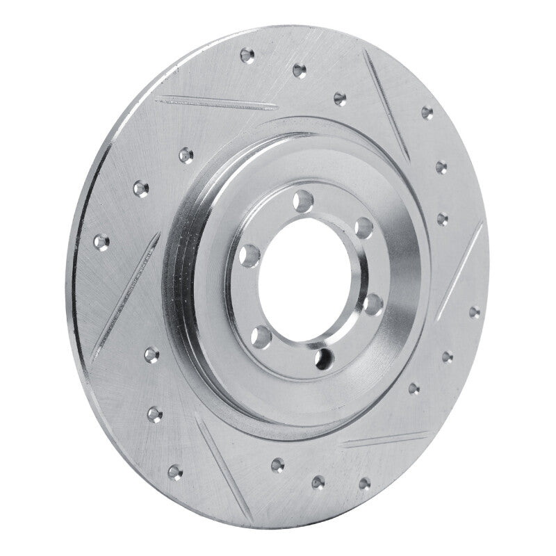 DFC 81-89 Alfa Romeo GTV-6 Rear Right Drilled & Slotted Silver Brake Rotor