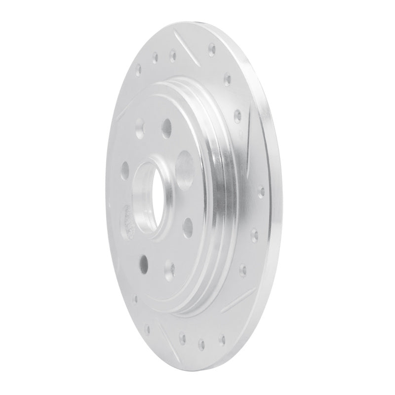 R1 86-89 Acura Integra Rear Right Drilled & Slotted Silver Brake Rotor