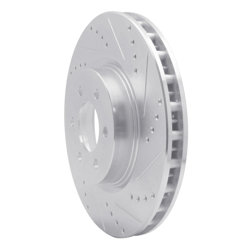 R1 92-02 Dodge Viper Front Right Drilled & Slotted Silver Brake Rotor