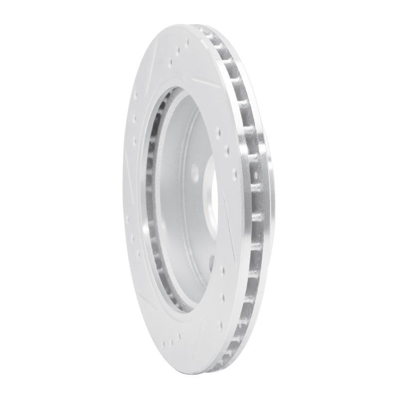 DFC 95-04 Ford Contour Rear Right Drilled & Slotted Silver Brake Rotor