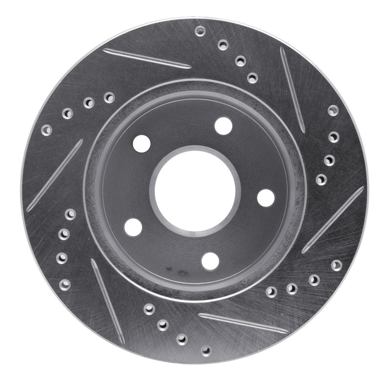 DFC 90-97 Ford Aerostar Right Front Drilled & Slotted Silver Brake Rotor