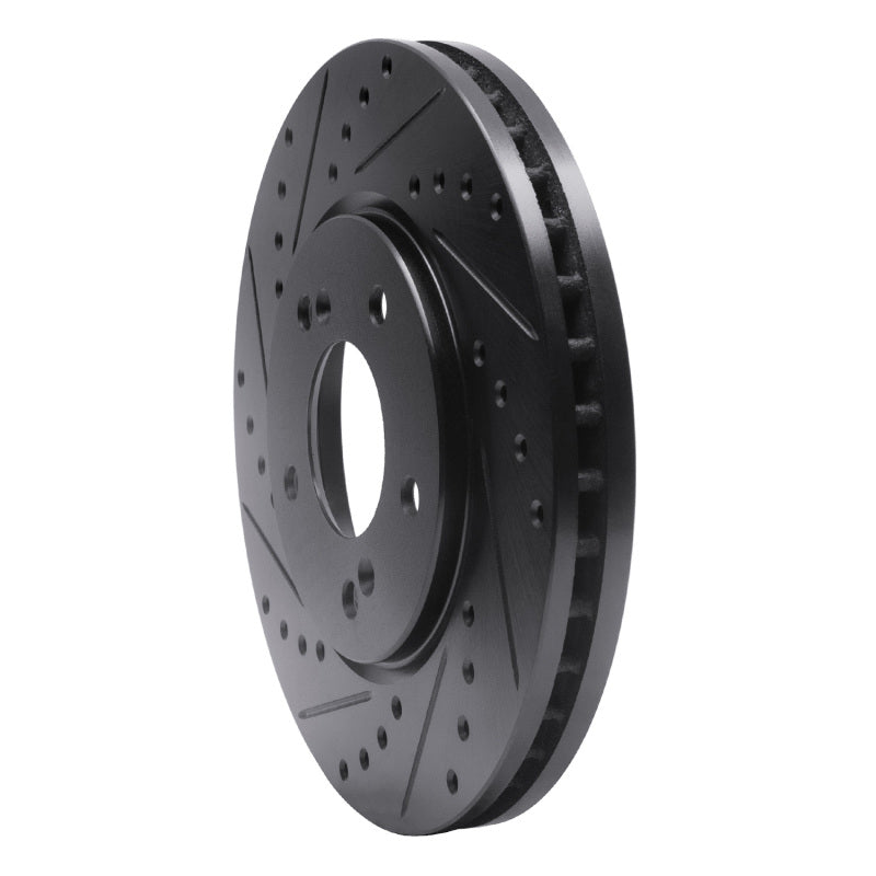 R1 91-96 Acura NSX Front Left Drilled & Slotted Black Brake Rotor