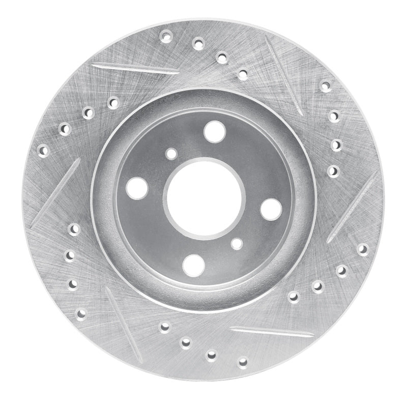 DFC 93-02 Chevrolet Prizm Front Left Drilled & Slotted Silver Brake Rotor