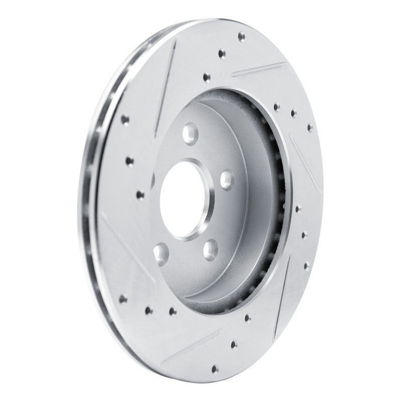 DFC 88-88 Pontiac Fiero Rear Right/Front Right Drilled & Slotted Silver Brake Rotor