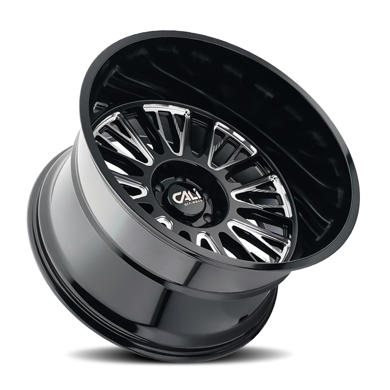 Cali Off-Road 9116 Vertex 24x14 / 8x170 BP / -76mm Offset / 125.2mm Hub Gloss Black Milled Wheel