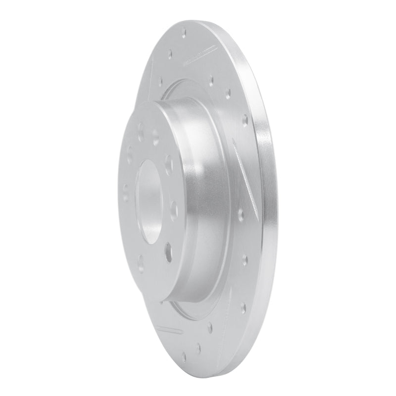 R1 03-11 Cadillac BLS (Mexico) Rear Left Drilled & Slotted Silver Brake Rotor