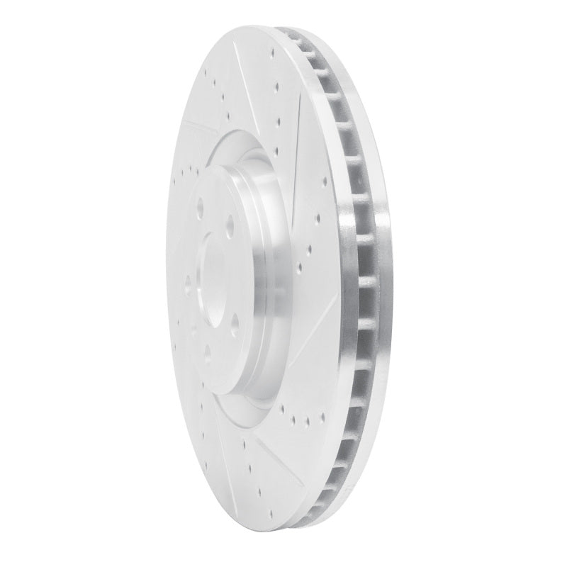 DFC 12-18 Audi A7 Quattro Front Right Drilled & Slotted Silver Brake Rotor