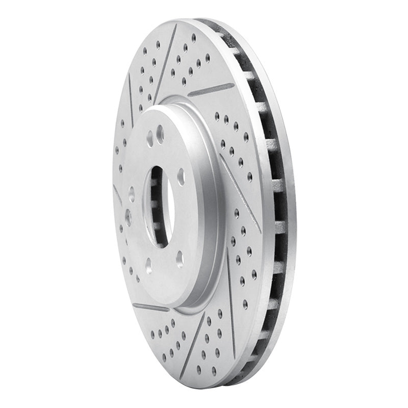 R1 96-11 Chrysler Crossfire Front Left Drilled & Slotted Geo-Carbon Rotor