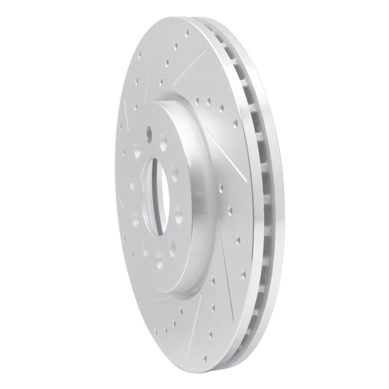 R1 16-21 Buick Regal Sportback Front Left Drilled & Slotted Silver Brake Rotor