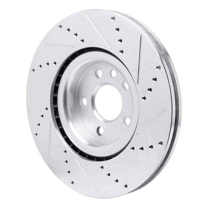 R1 20-20 Jaguar F-Pace Front Left Drilled & Slotted Silver Brake Rotor
