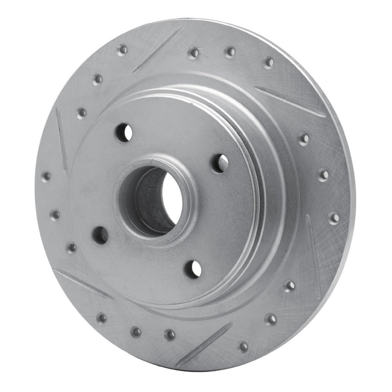 R1 84-87 Honda Prelude Rear Left Drilled & Slotted Silver Brake Rotor