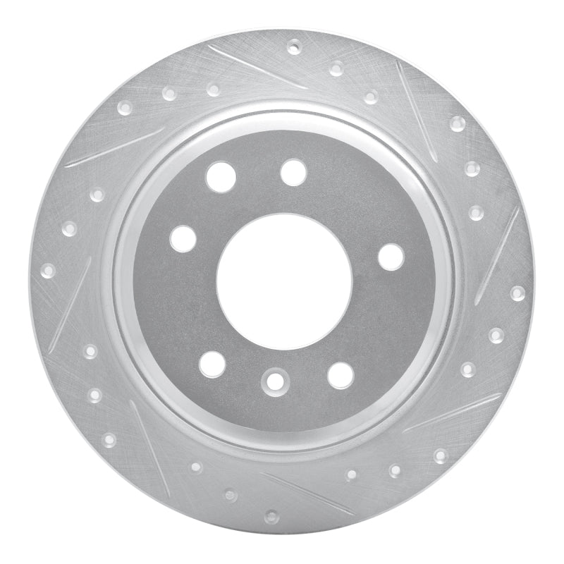 DFC 90-95 Jaguar XJS Rear Right Drilled & Slotted Silver Brake Rotor